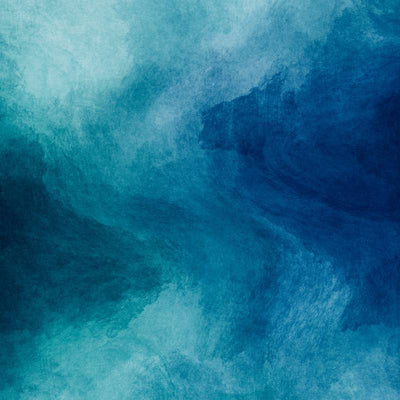 Closeup of dark blue and teal watercolor paint