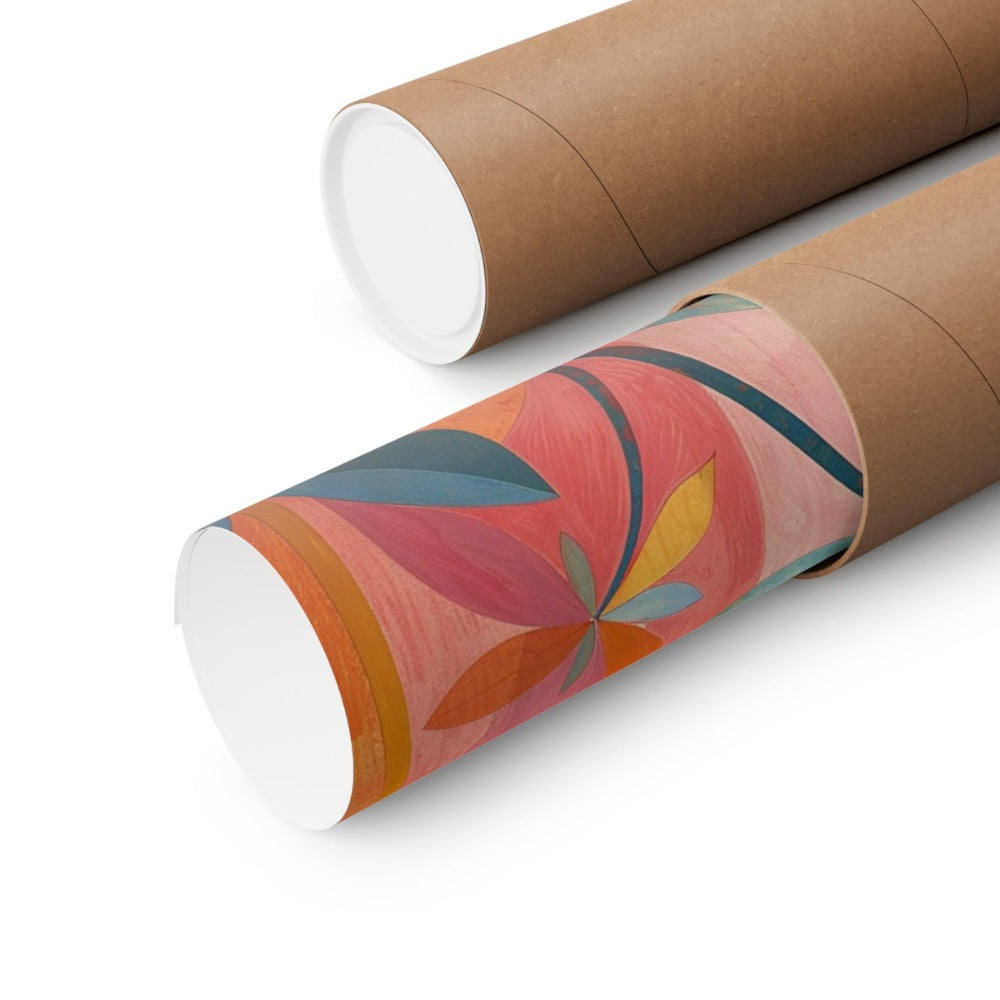 Image of poster packaged securely in a cardboard tube