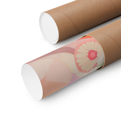 Image of poster packaged securely in a cardboard tube