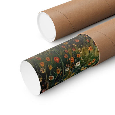 Image of poster packaged securely in a cardboard tube