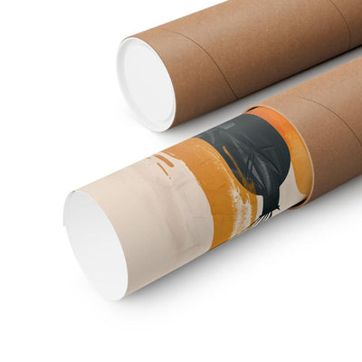 Image of poster packaged securely in a cardboard tube