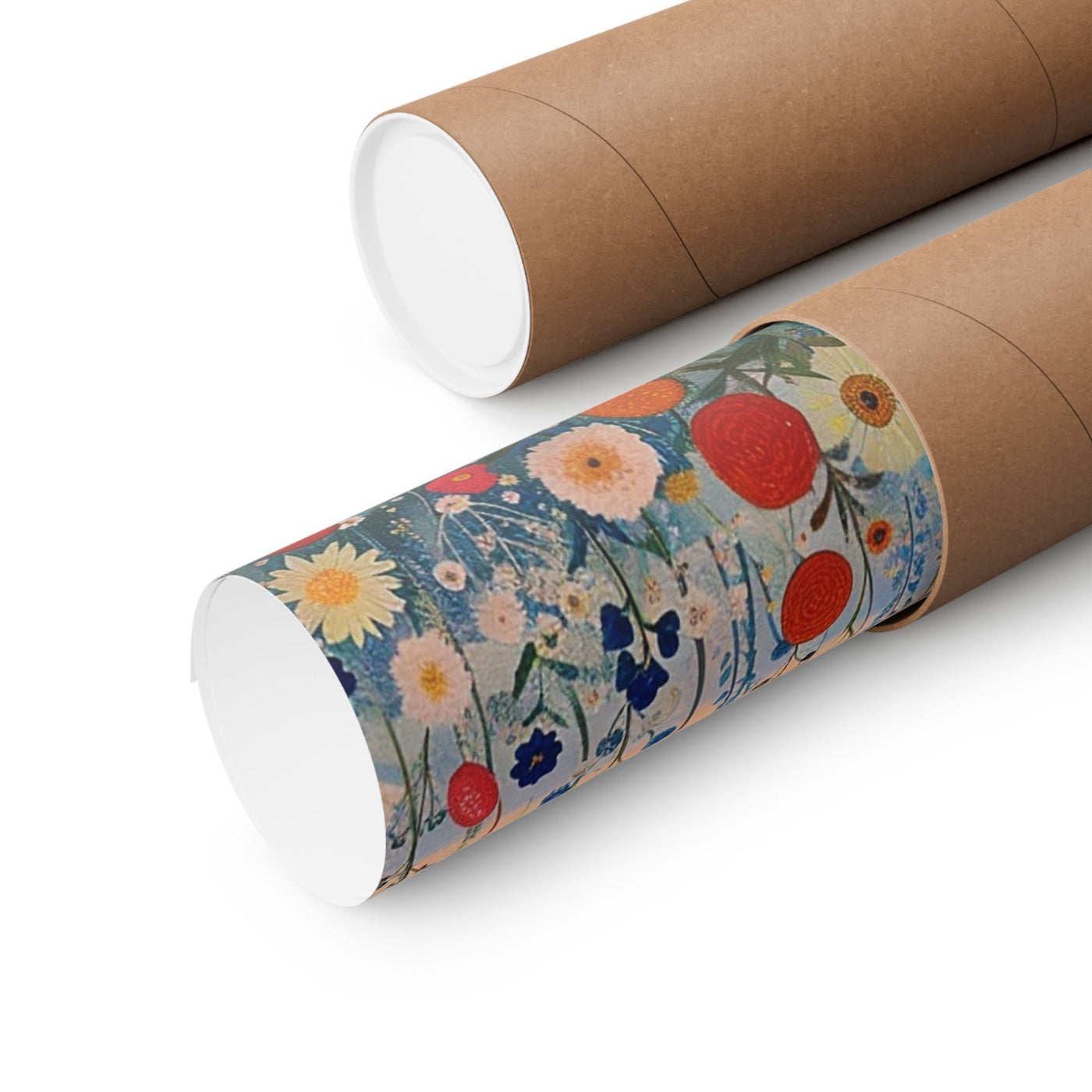 Image of poster packaged securely in a cardboard tube