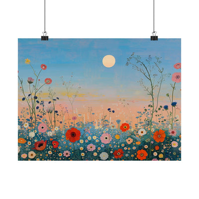 Clear Sky Blooms – Sunset in the Wildflower Meadow