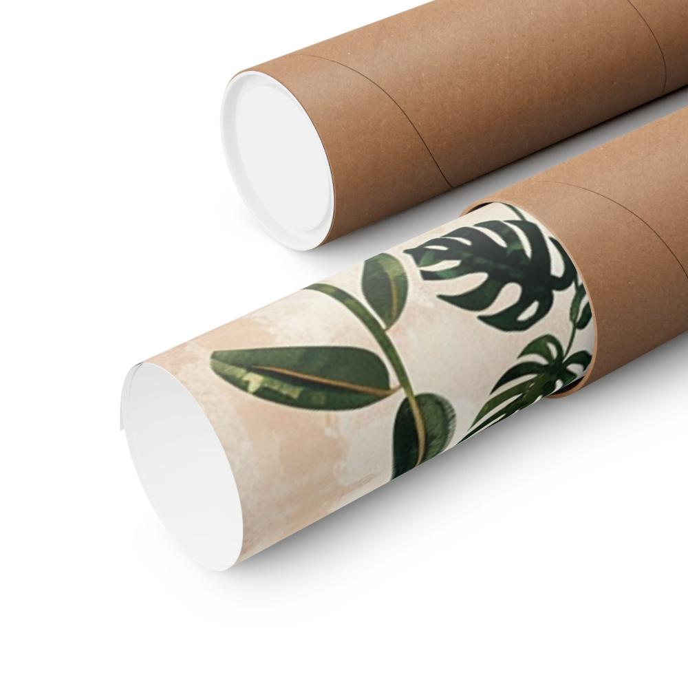 Image of poster packaged securely in a cardboard tube