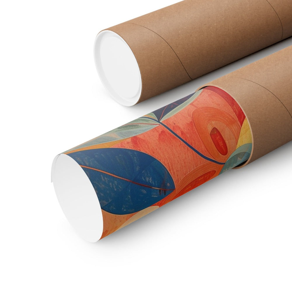 Image of poster packaged securely in a cardboard tube