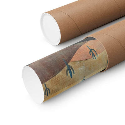 Image of poster packaged securely in a cardboard tube