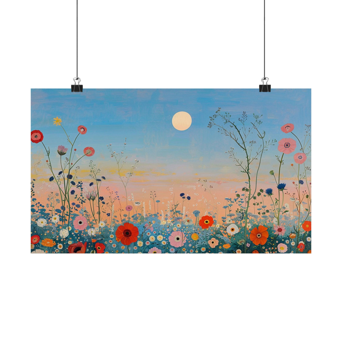 Clear Sky Blooms – Sunset in the Wildflower Meadow