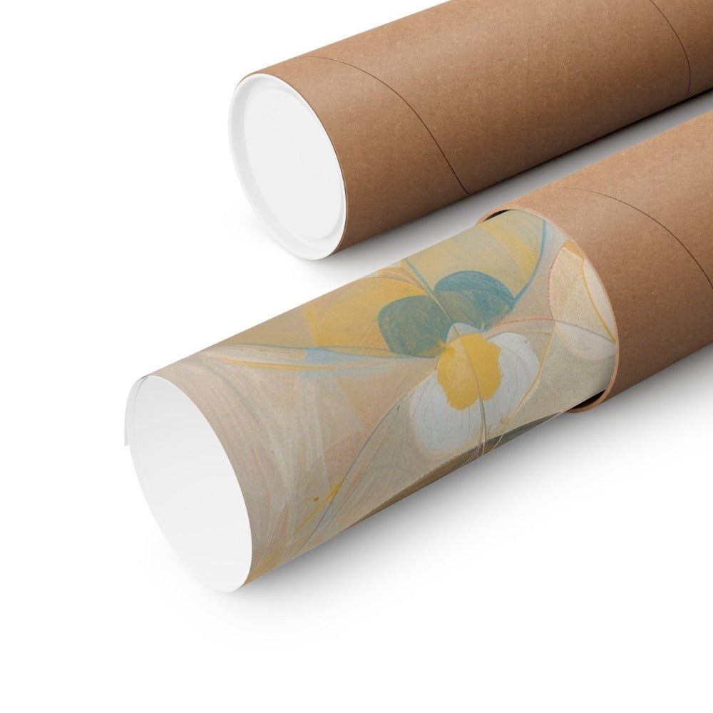 Image of poster packaged securely in a cardboard tube