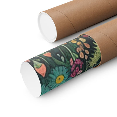 Image of poster packaged securely in a cardboard tube