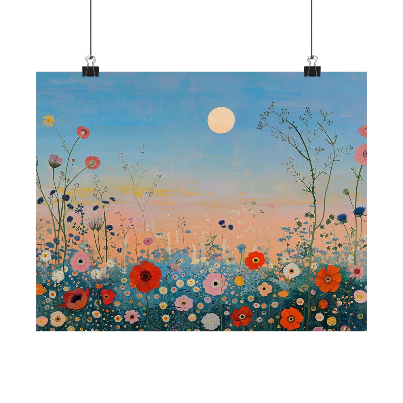 Clear Sky Blooms – Sunset in the Wildflower Meadow