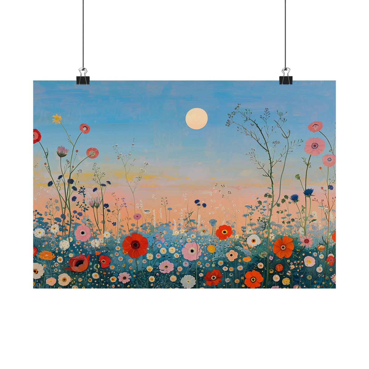 Clear Sky Blooms – Sunset in the Wildflower Meadow