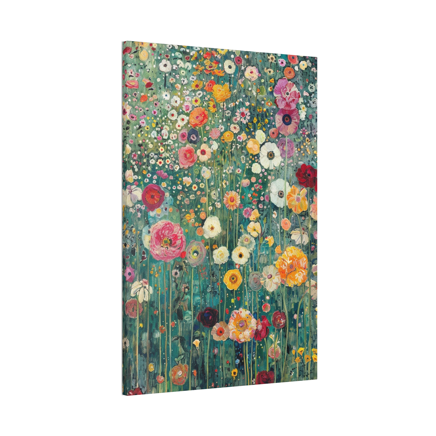 Product image of An Overgrown Floral Garden Dance canvas wall art.