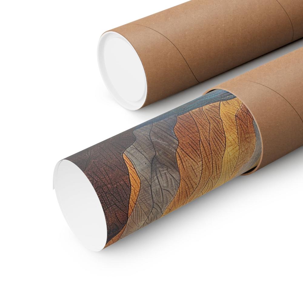 Image of poster packaged securely in a cardboard tube