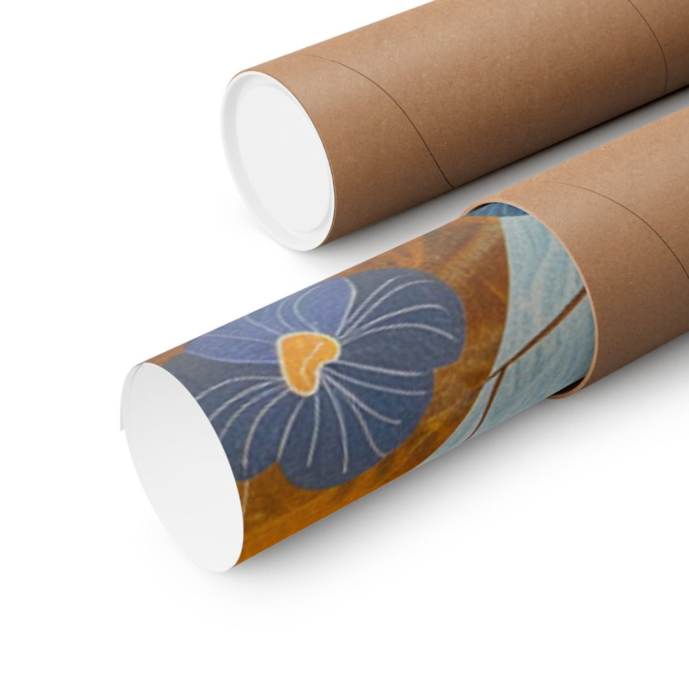 Image of poster packaged securely in a cardboard tube