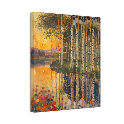 Product image of canvas wall art of Still Waters - Lush Forest Reflections in Rich Hues