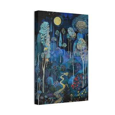 Product image of Gleaming Grove - Moonlight and Midnight Trees canvas wall art decor