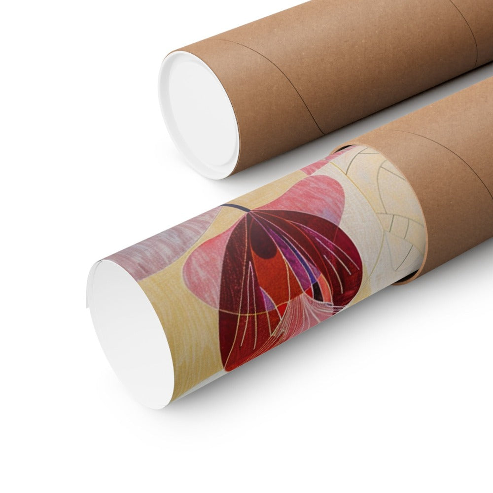 Image of poster packaged securely in a cardboard tube