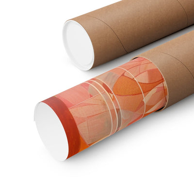 Image of poster packaged securely in a cardboard tube