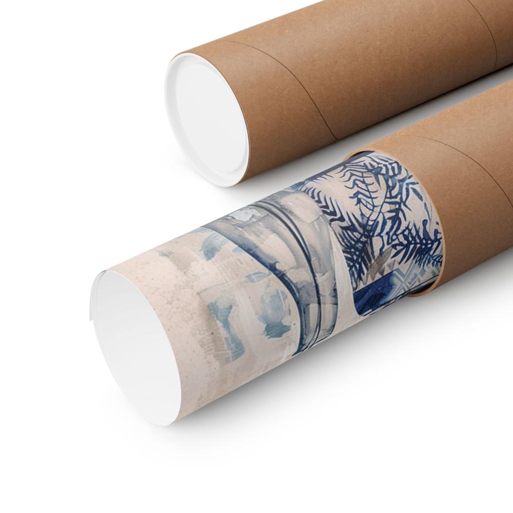 Image of poster packaged securely in a cardboard tube