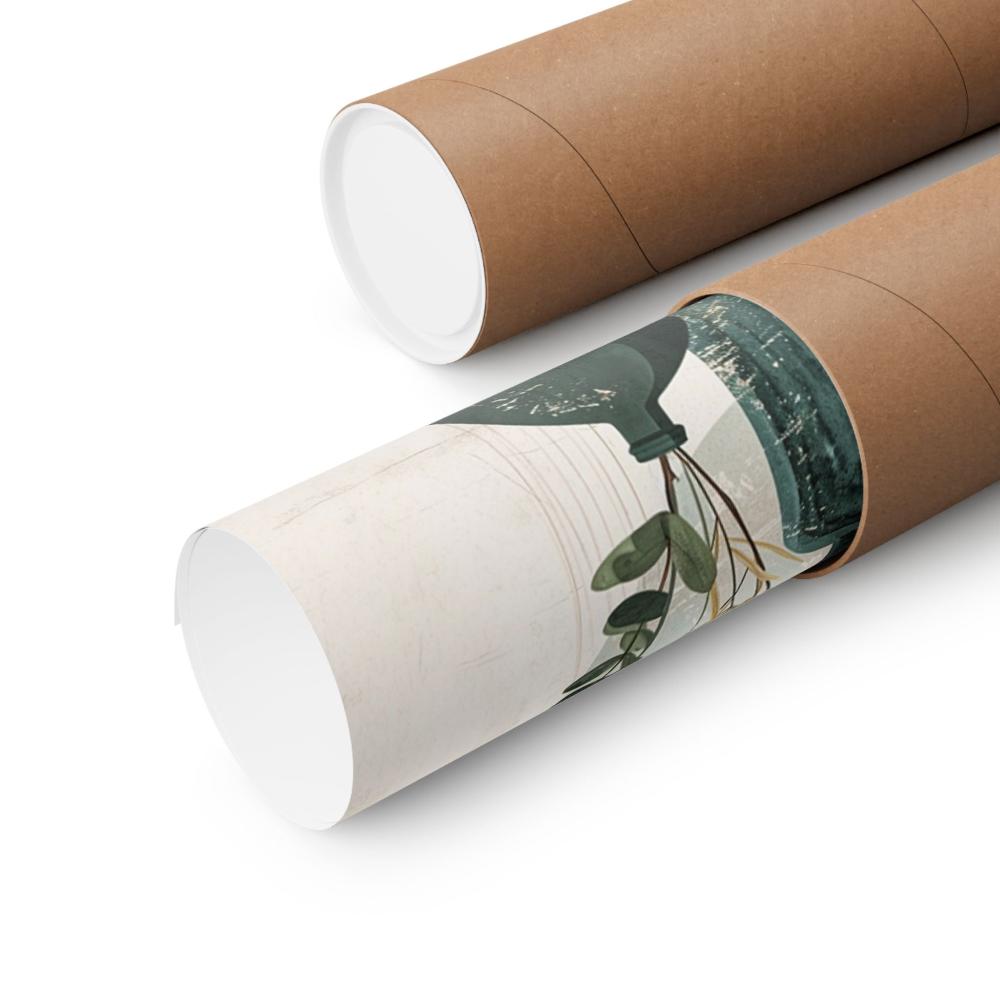 Image of poster packaged securely in a cardboard tube