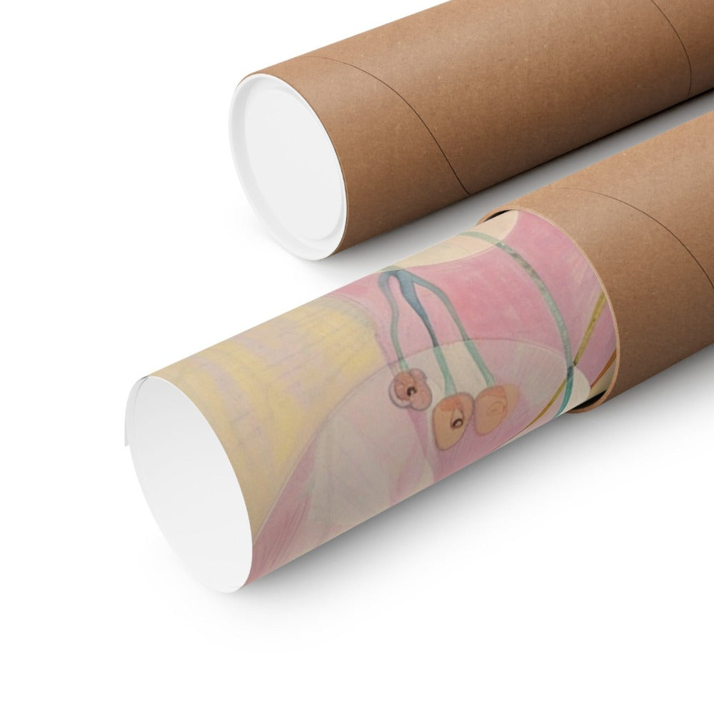 Image of poster packaged securely in a cardboard tube