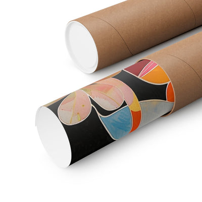 Image of poster packaged securely in a cardboard tube