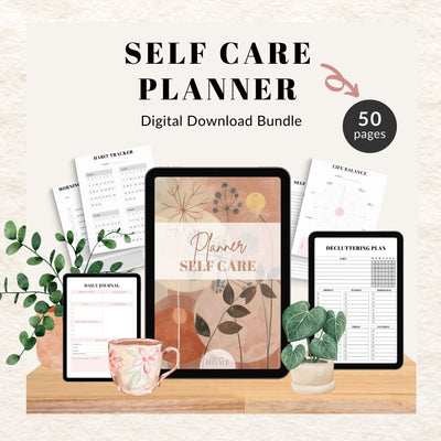 Self Care Planner – Printable & Fillable Digital Download