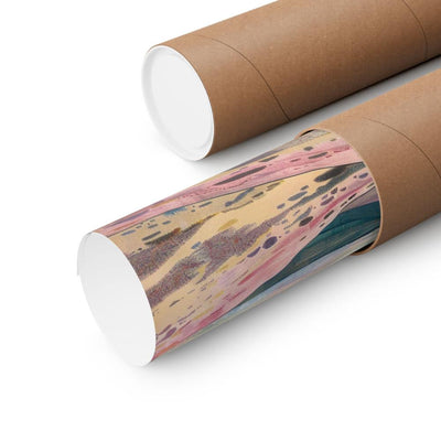 Image of poster packaged securely in a cardboard tube