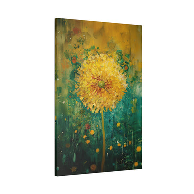 Canvas print wall art of 'Magic in the Air - The Whimsical World of a Dandelion' sideview