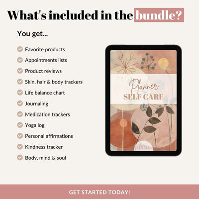 Self Care Planner – Printable & Fillable Digital Download