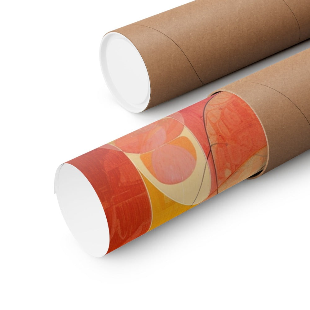 Image of poster packaged securely in a cardboard tube