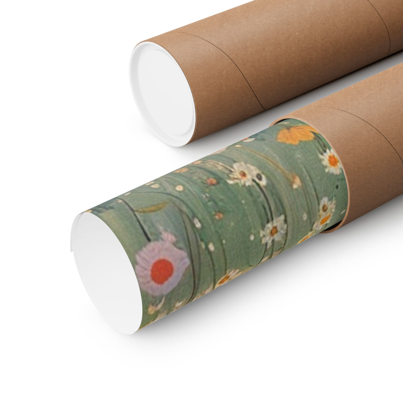 Image of poster packaged securely in a cardboard tube