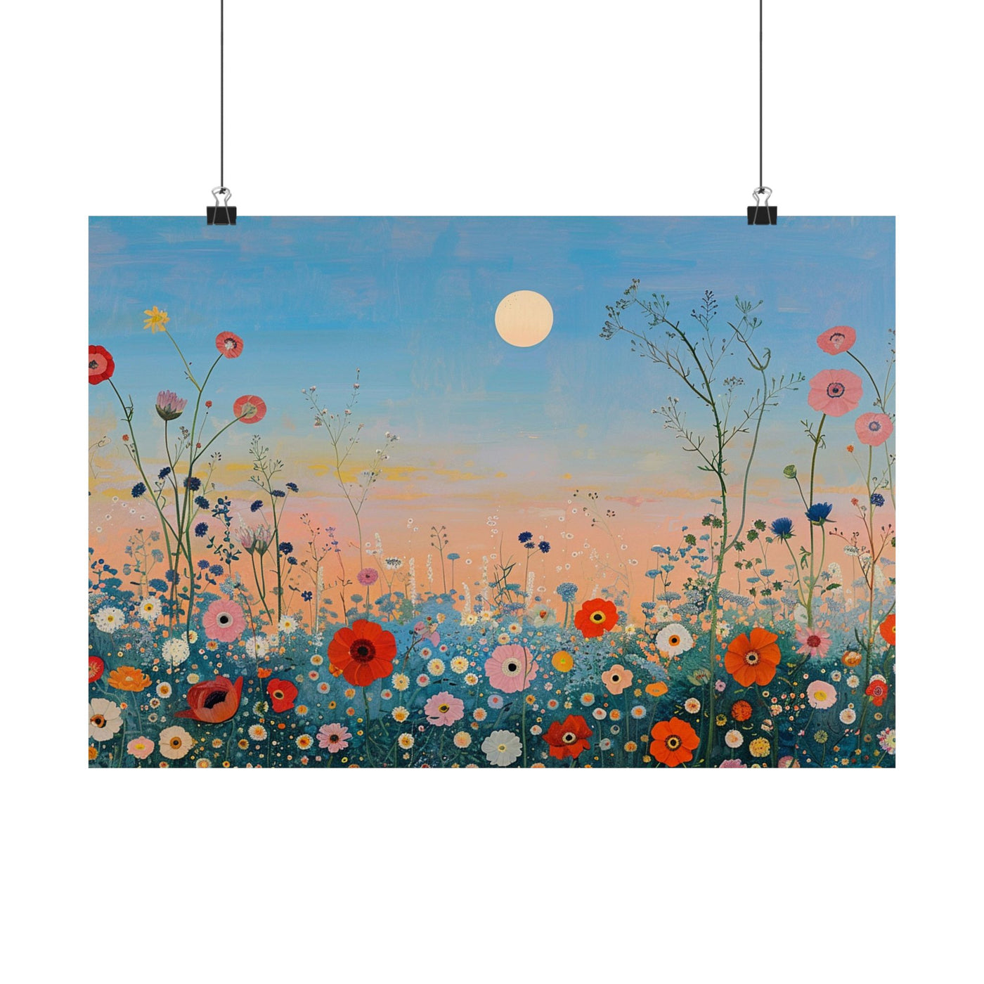 Clear Sky Blooms – Sunset in the Wildflower Meadow