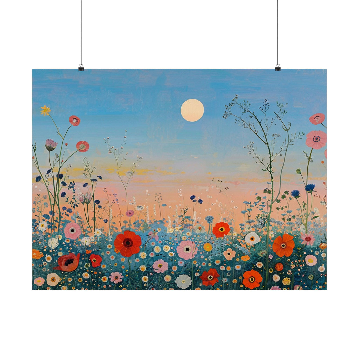 Clear Sky Blooms – Sunset in the Wildflower Meadow