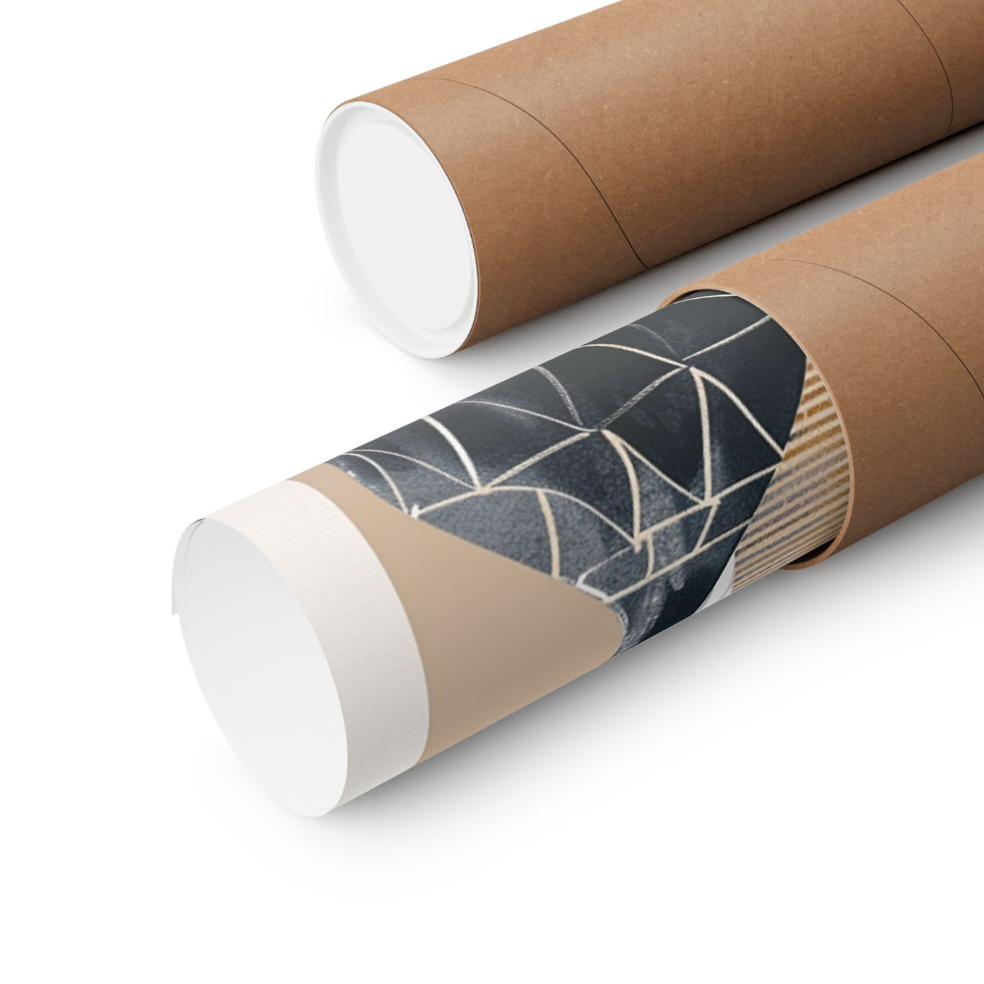 Image of poster packaged securely in a cardboard tube