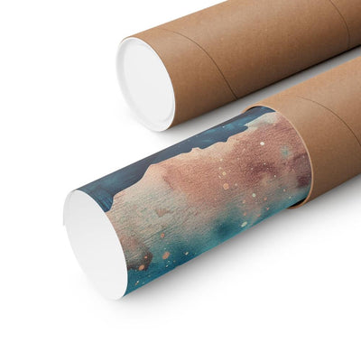 Image of poster packaged securely in a cardboard tube