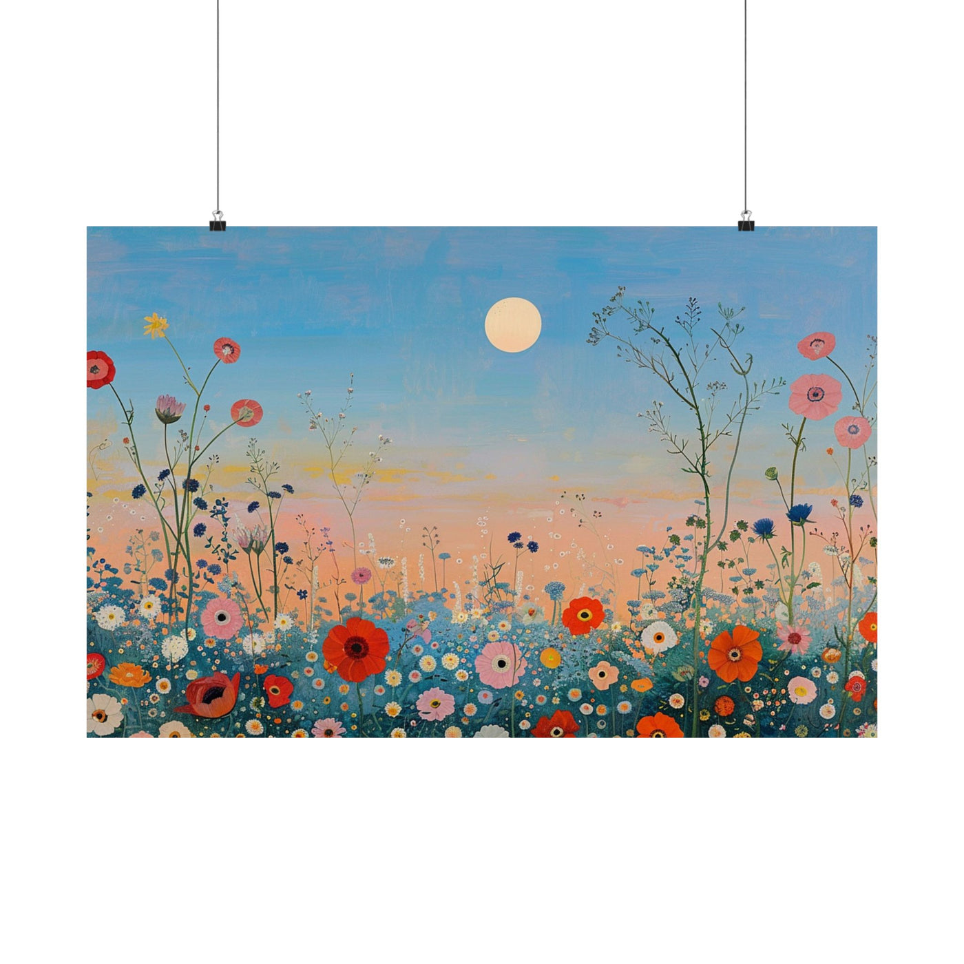 Clear Sky Blooms – Sunset in the Wildflower Meadow