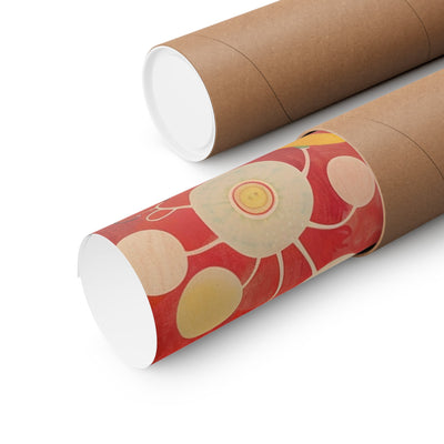 Image of poster packaged securely in a cardboard tube