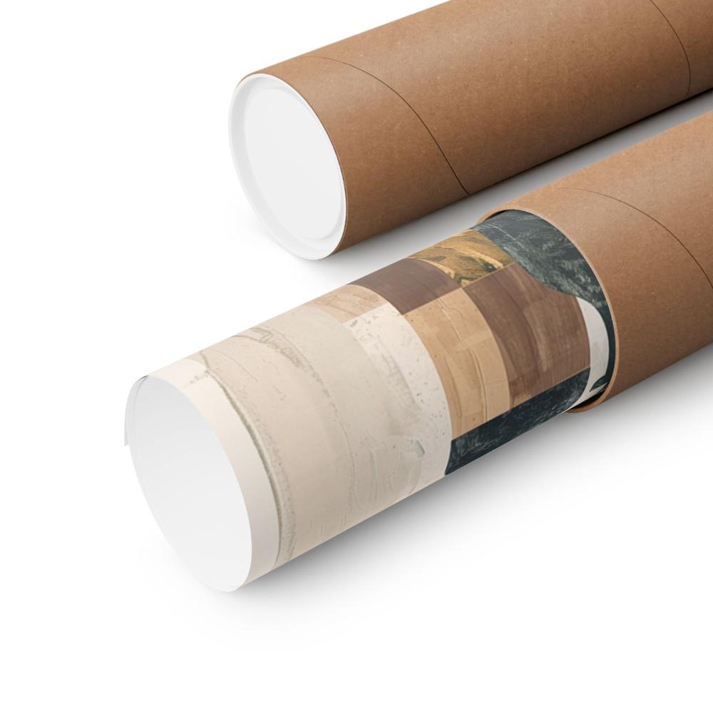 Image of poster packaged securely in a cardboard tube