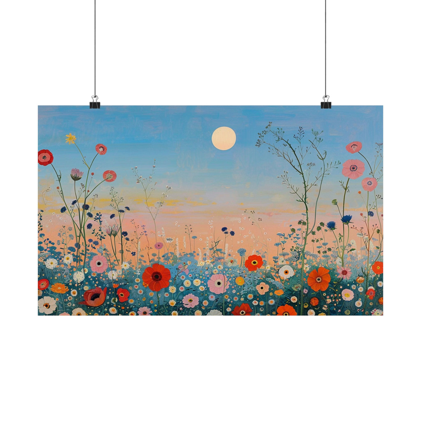 Clear Sky Blooms – Sunset in the Wildflower Meadow