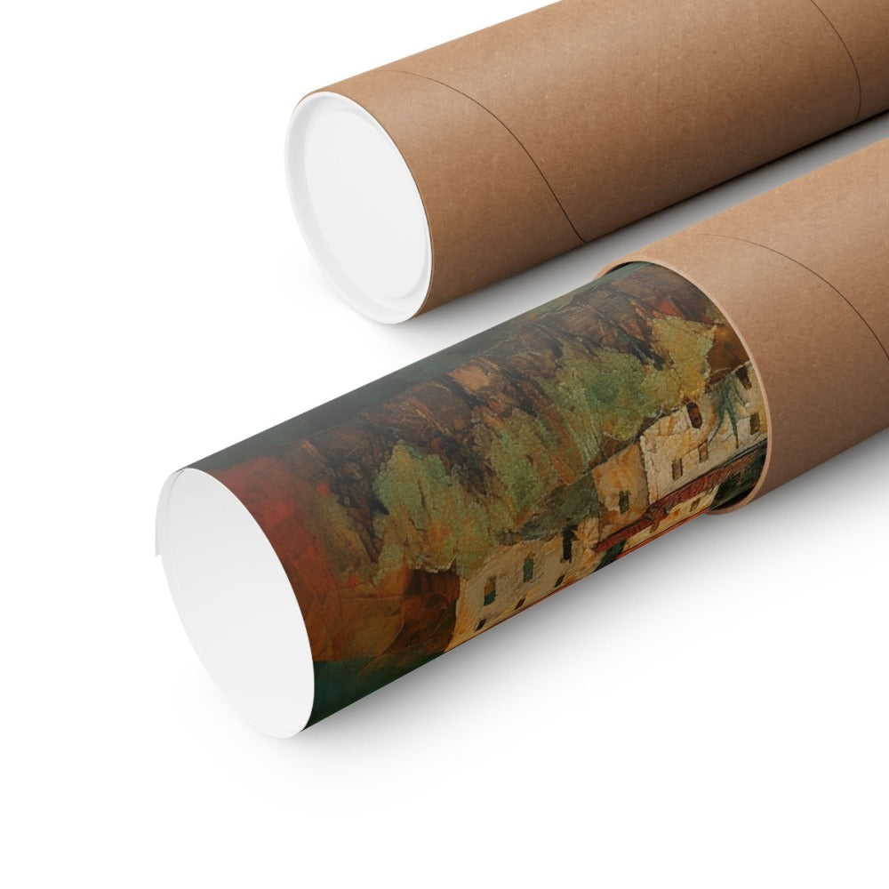 Image of poster packaged securely in a cardboard tube