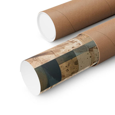 Image of poster packaged securely in a cardboard tube