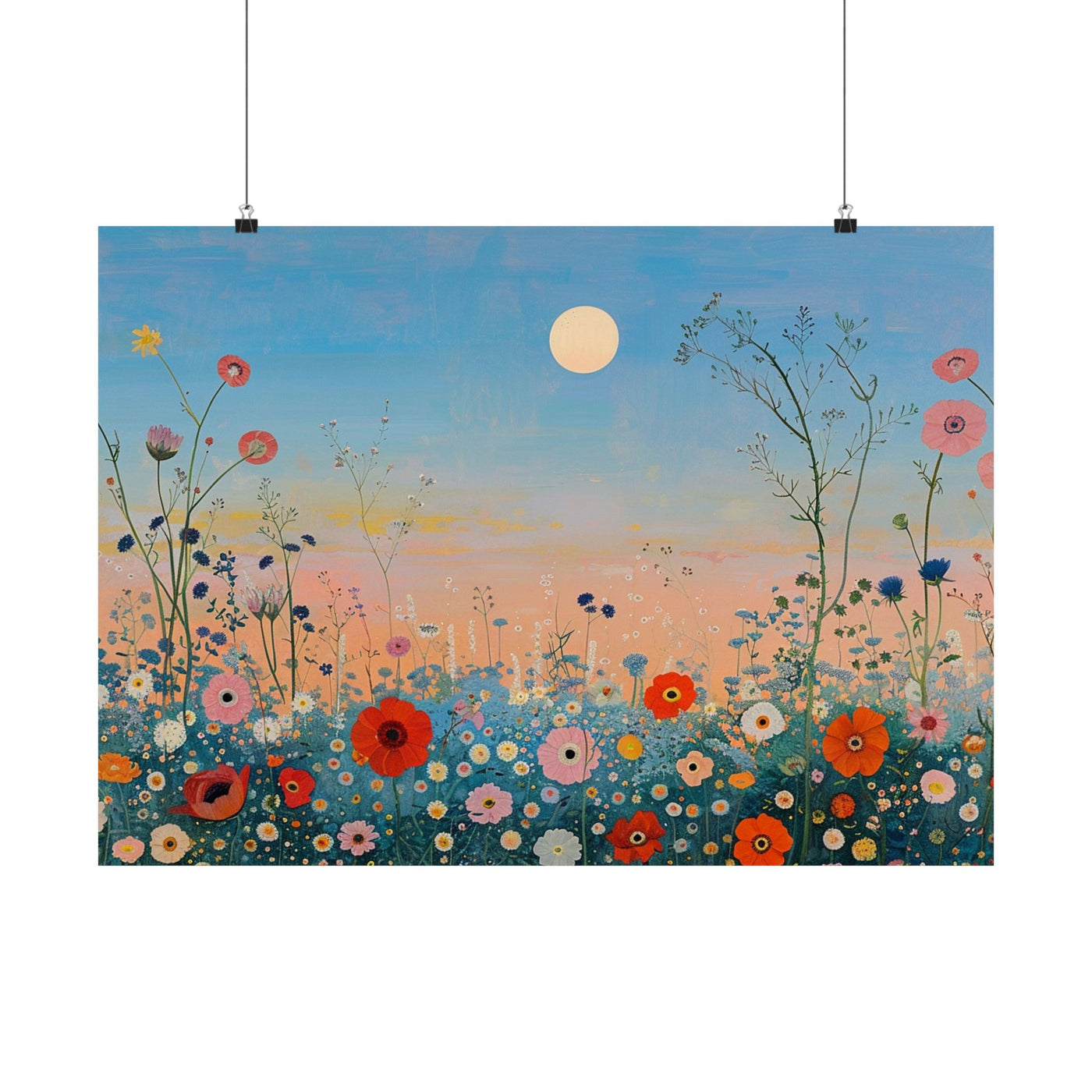 Clear Sky Blooms – Sunset in the Wildflower Meadow