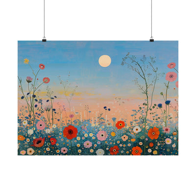 Clear Sky Blooms – Sunset in the Wildflower Meadow