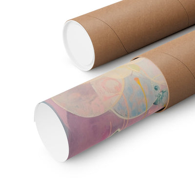 Image of poster packaged securely in a cardboard tube