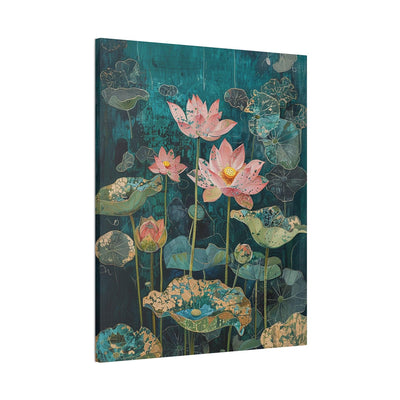 Abstract Bloom - Pink Lotus in Dreamy Waters - Infusion Home