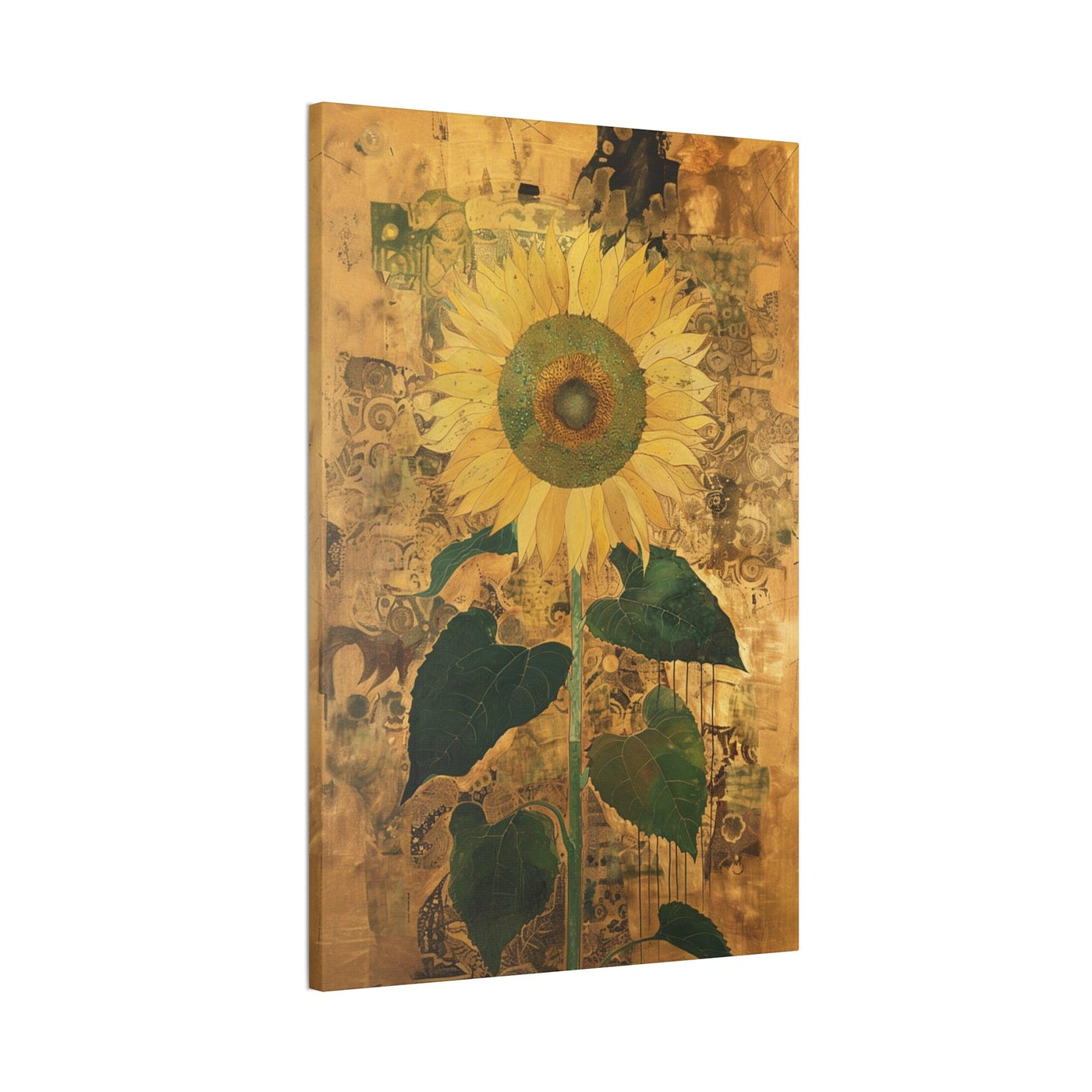 Golden Reverie - Sunflower in Abstract Harmony - Infusion Home