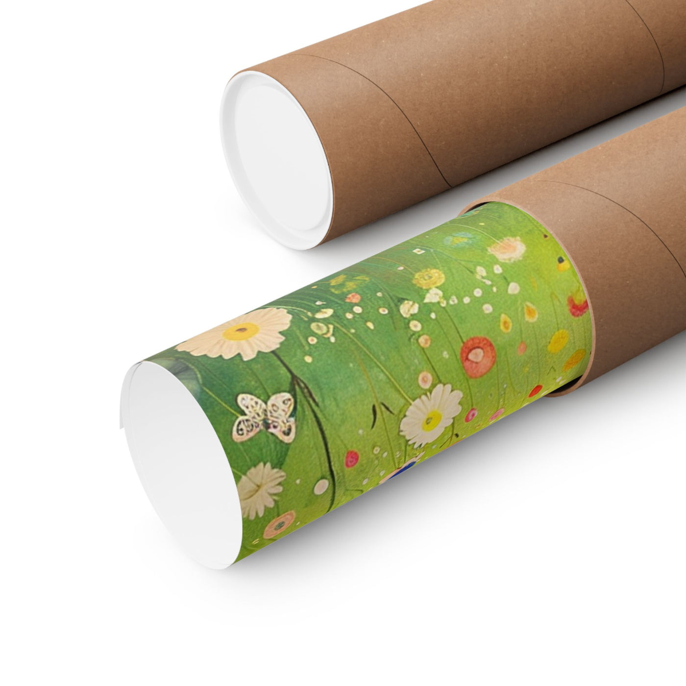 Image of poster packaged securely in a cardboard tube