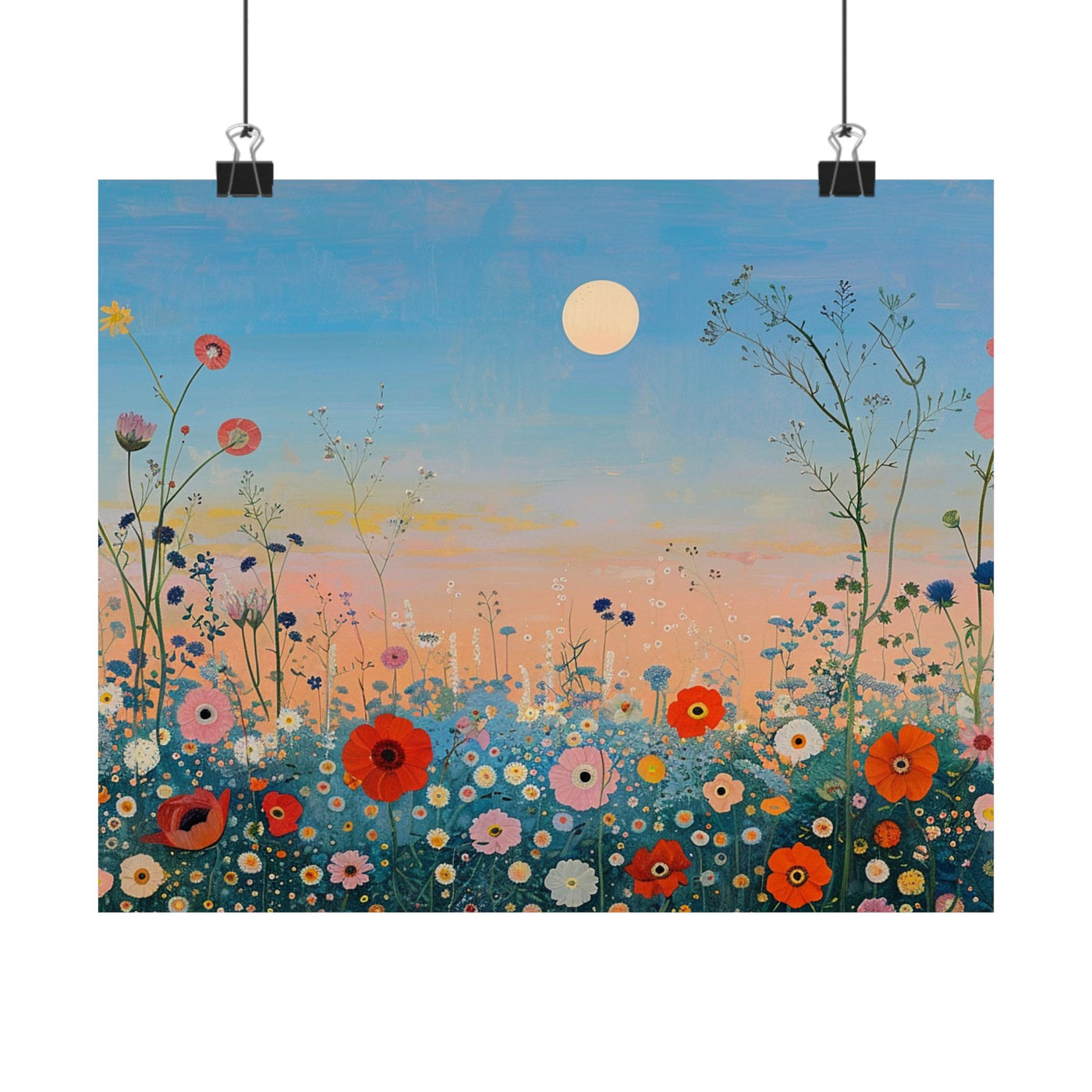 Clear Sky Blooms – Sunset in the Wildflower Meadow