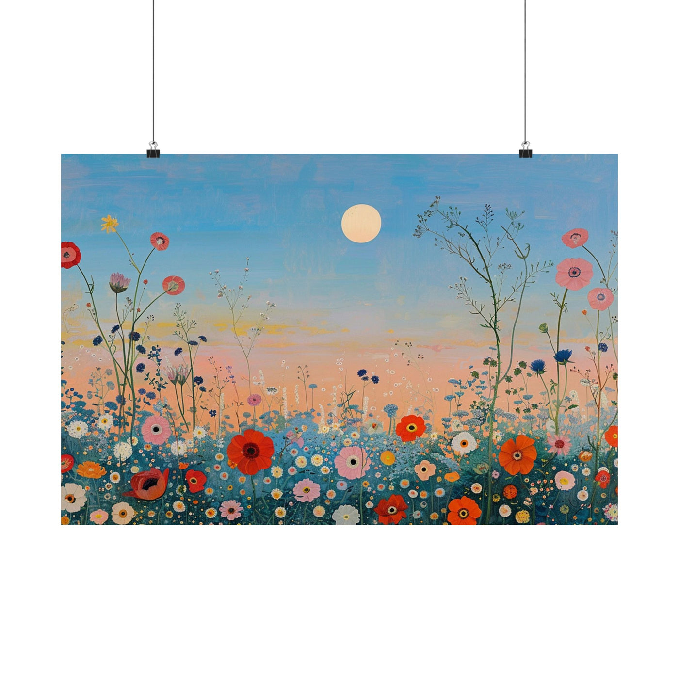 Clear Sky Blooms – Sunset in the Wildflower Meadow